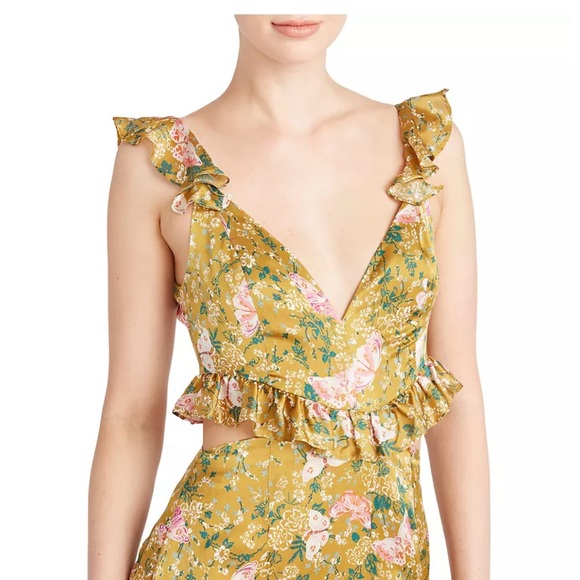 Amur - Magnolia Silk Cut-Out Floral Gown - Picture 6 of 6